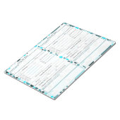 Blauwgroen Polka Dot 5-1 Food Journal Notitieblok (Schuin)