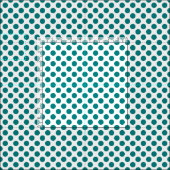Blauwgroen Polka Dot Stof (Delen)