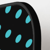 Blauwgroen Polka Dots Pickleball Princess, naam Pickleball Paddle (Links Detail)