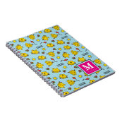 Blauwgroen polka-puntpatroon | Jouw naam toevoegen Notitieboek (Rechterzijde)