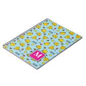 Blauwgroen polka-puntpatroon | Jouw naam toevoegen Notitieboek (Linkerzijde)