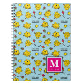 Blauwgroen polka-puntpatroon | Jouw naam toevoegen Notitieboek (Voorkant)