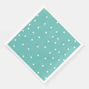Blauwgroen Polka-puntpatroon minimalistisch Servet