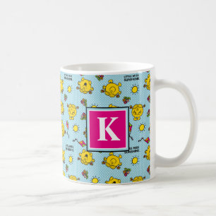 Blauwgroen polka-puntpatroon   Monogram Koffiemok