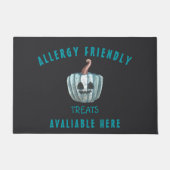 Blauwgroen Pompoen Halloween Allergie Vriendelijke Deurmat (Voorkant)