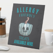 Blauwgroen Pompoen Halloween Allergie Vriendelijke Reclamebord Met Voetstuk (Insitu)
