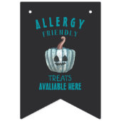 Blauwgroen Pompoen Halloween Allergie Vriendelijke Vlaggetjes (Tweede vlag)