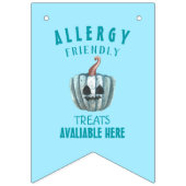 Blauwgroen Pompoen Halloween Allergie Vriendelijke Vlaggetjes (Eerste vlag)
