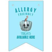 Blauwgroen Pompoen Halloween Allergie Vriendelijke Vlaggetjes (Derde vlag)