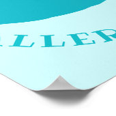 Blauwgroen pompoen Non-Food Treatment Allergy Awar Poster (Hoek)