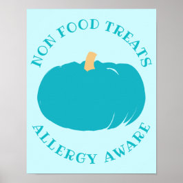 Blauwgroen pompoen Non-Food Treatment Allergy Awar Poster