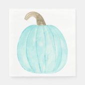 Blauwgroen pompoen papieren servetten (Voorkant)