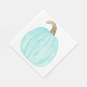 Blauwgroen pompoen papieren servetten (Hoek)