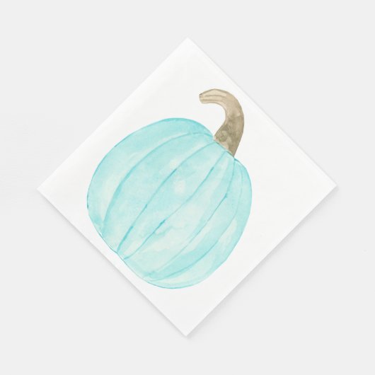 Blauwgroen pompoen papieren servetten (Hoek)