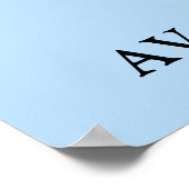 Blauwgroen pompoen Waterverf allergie vriendelijke Poster (Hoek)