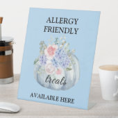 Blauwgroen pompoen Waterverf allergie vriendelijke Reclamebord Met Voetstuk (Insitu)