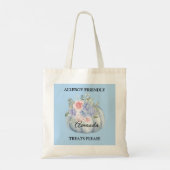 Blauwgroen pompoen Waterverf allergie vriendelijke Tote Bag (Achterkant)