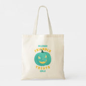 Blauwgroen pompoenallergie-vriendelijke non-foodbe tote bag (Achterkant)