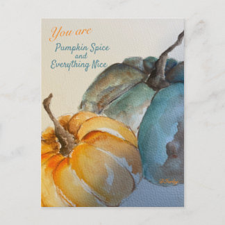 Blauwgroen pompoenBriefkaart Briefkaart