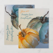 Blauwgroen pompoenBriefkaart Briefkaart (Voorkant / Achterkant)