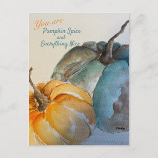 Blauwgroen pompoenBriefkaart Briefkaart