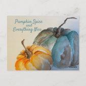 Blauwgroen pompoenBriefkaart Briefkaart (Achterkant)