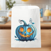 Blauwgroen pompoenproject bedankzakje