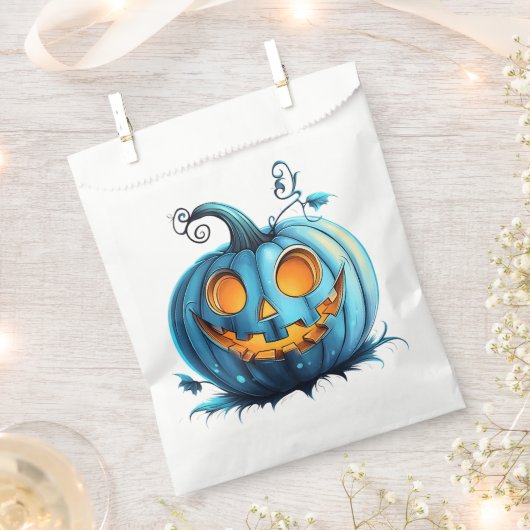 Blauwgroen pompoenproject bedankzakje (Geknipt)