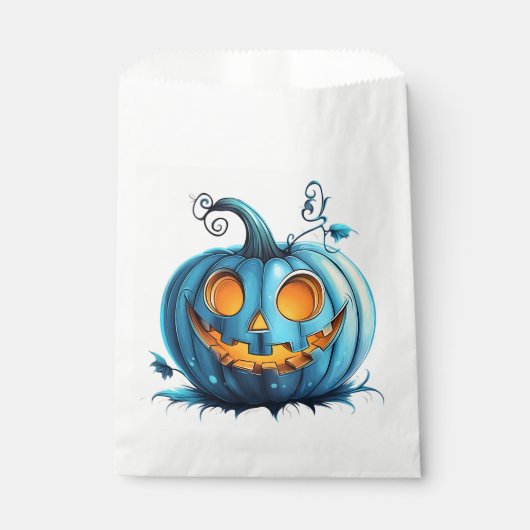 Blauwgroen pompoenproject bedankzakje (Voorkant)