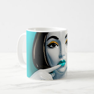 Blauwgroen Pop blik Koffiemok