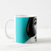 Blauwgroen Pop blik Koffiemok (Links)