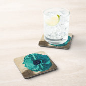 Blauwgroen Poppy Onderzetter set (Rechterzijde)