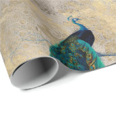 Blauwgroen portemonnees op goud cadeaupapier (Rol Hoek)