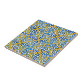 Blauwgroen Portugees/Spaans Tegeltje (Zijkant)