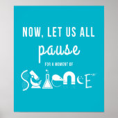 Blauwgroen Poster op het gebied van wetenschap (Voorkant)