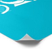 Blauwgroen Poster op het gebied van wetenschap (Hoek)