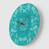 Blauwgroen prijsopgave voor Floral Pride & Prejudi Grote Klok (Hoek)