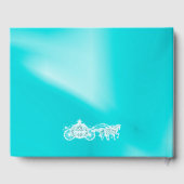 Blauwgroen Princess Coach & Horses Sweet 16 Gastenboek (Achterkant)