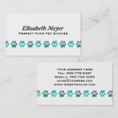 Blauwgroen printerpatroon in Blauwgroen Visitekaartje (Voorkant / Achterkant)