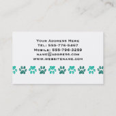 Blauwgroen printerpatroon in Blauwgroen Visitekaartje (Achterkant)