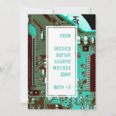 Blauwgroen printplaat voor PCB's, elektronische on Bedankkaart (Achterkant)