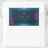 Blauwgroen productlabels Paarse Red Hawaiian Flowe Rechthoekige Sticker (Tas)