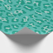 Blauwgroen proefdruk cadeaupapier (Hoek)
