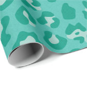 Blauwgroen proefdruk cadeaupapier (Rol Hoek)