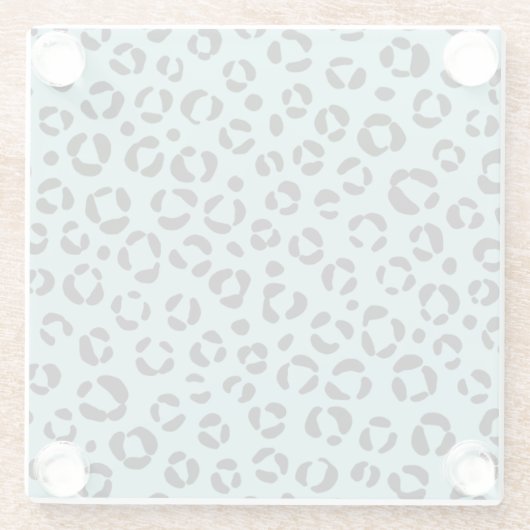 Blauwgroen proefdruk glazen onderzetter (Achterkant)