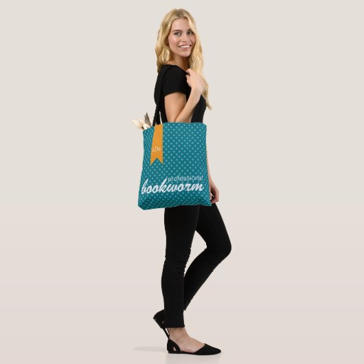 Blauwgroen Professional-boekwormtas Tote Bag (Op model)