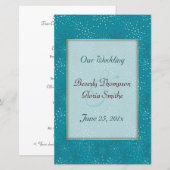 Blauwgroen programma Galaxy WEDDING (Voorkant / Achterkant)