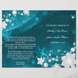 Blauwgroen programma Turquoise Winter Wedding Bi F