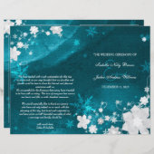 Blauwgroen programma Turquoise Winter Wedding Bi F (Voorkant / Achterkant)
