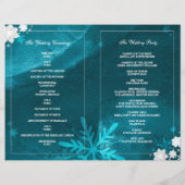 Blauwgroen programma Turquoise Winter Wedding Bi F (Achterkant)